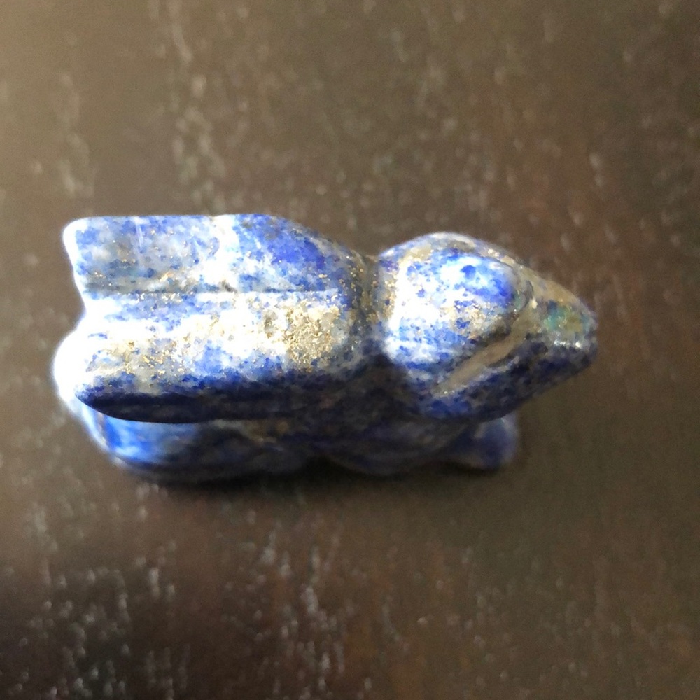Lapis carved bunny - Picture 6 of 8